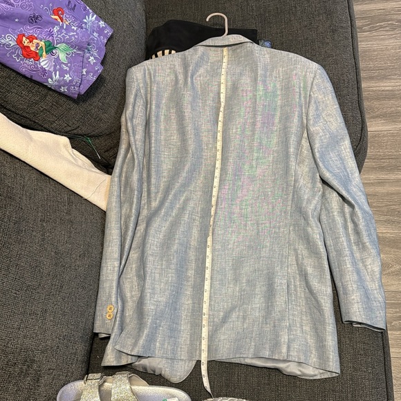 Ermenegildo Zegna pure linen blazer light blue. Runway item then dry cleaned - Picture 9 of 9